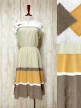 新商品 アースカラー＆レース襟ワンピース・USAベルト合計3点UP