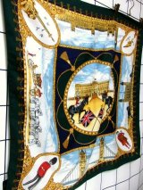 新商品 モノクロワンピース＆ベルト・風景画スカーフ  合計3点UP