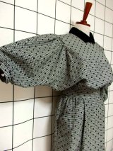 新商品 千鳥格子×ドット柄!!80'sヴィンテージワンピース UP