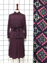 新商品  70'sセットアップ・爽やかEURO長袖ヴィンテージブラウス UP