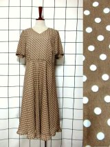 新商品 vintageドット大人ワンピース・HAND MADEピアスUP