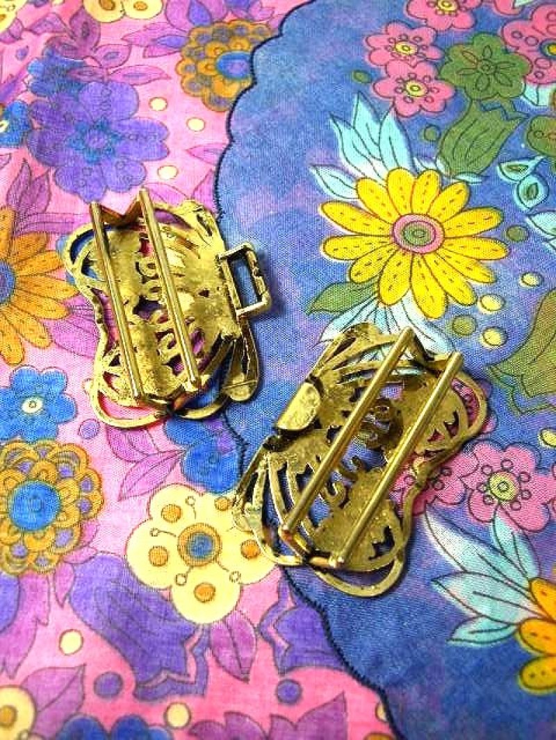 画像3: ☆ 蝶レトロデザイン デットストック ベルトバックル 11 ☆