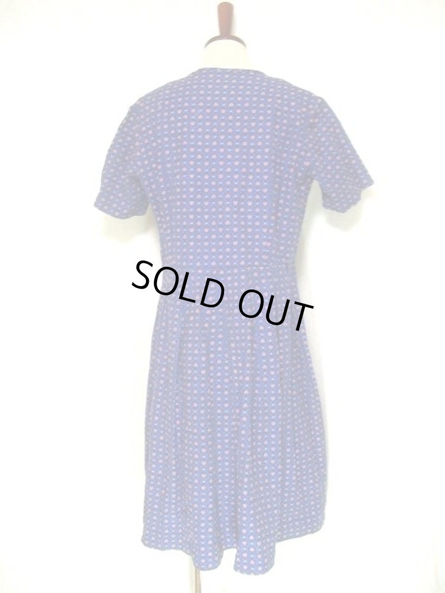 画像3: ハート柄がキュート レトロガーリー ブルー ディアンドル チロルワンピース ドイツ民族衣装 舞台 演奏会 フォークダンス オクトーバーフェスト 【1370】 (3)