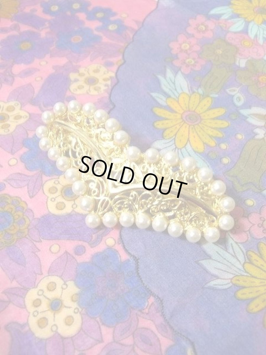 画像2: ☆　レトロアンティーク　ハート×パール　ヘッドアクセ　11　パーティーのスタイルにもおすすめ　☆ (2)