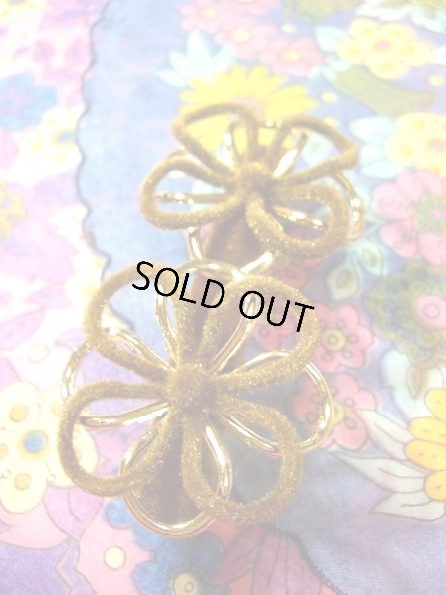 画像2: ☆　レトロアンティークヘッドアクセ　バレッタ12　花　☆ (2)