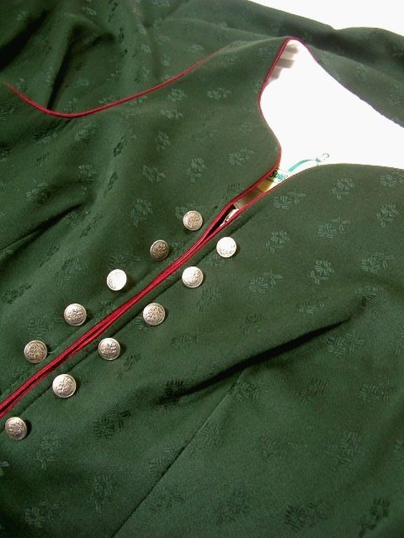 画像2: 大人っぽい雰囲気!!深いグリーンカラーが素敵 ディアンドル チロルワンピース ドイツ民族衣装 舞台 演奏会 フォークダンス オクトーバーフェスト 【1888】