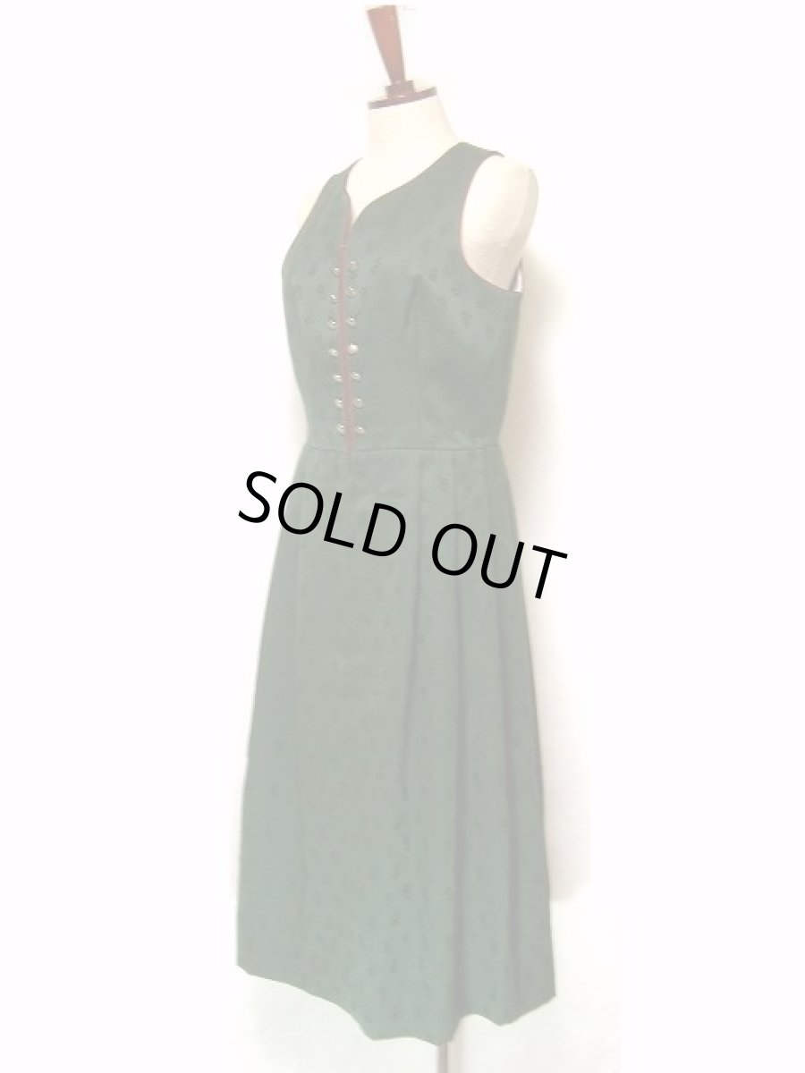 画像2: 大人っぽい雰囲気!!深いグリーンカラーが素敵 ディアンドル チロルワンピース ドイツ民族衣装 舞台 演奏会 フォークダンス オクトーバーフェスト 【1888】 (2)