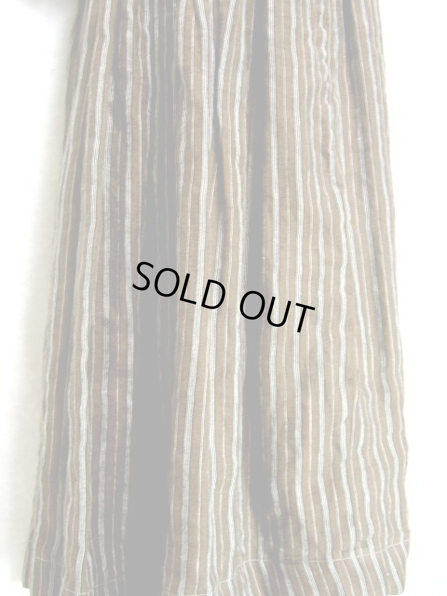 画像5: 小花柄×ストライプ柄 乙女ガーリー ブラウン ディアンドル チロルワンピース ドイツ民族衣装 舞台 演奏会 フォークダンス オクトーバーフェスト 【2087】 (5)