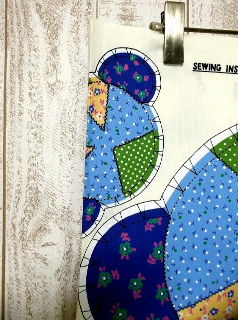 画像2: 70'sDead Stock Fabric タペストリー1 ドット×小花【2368】