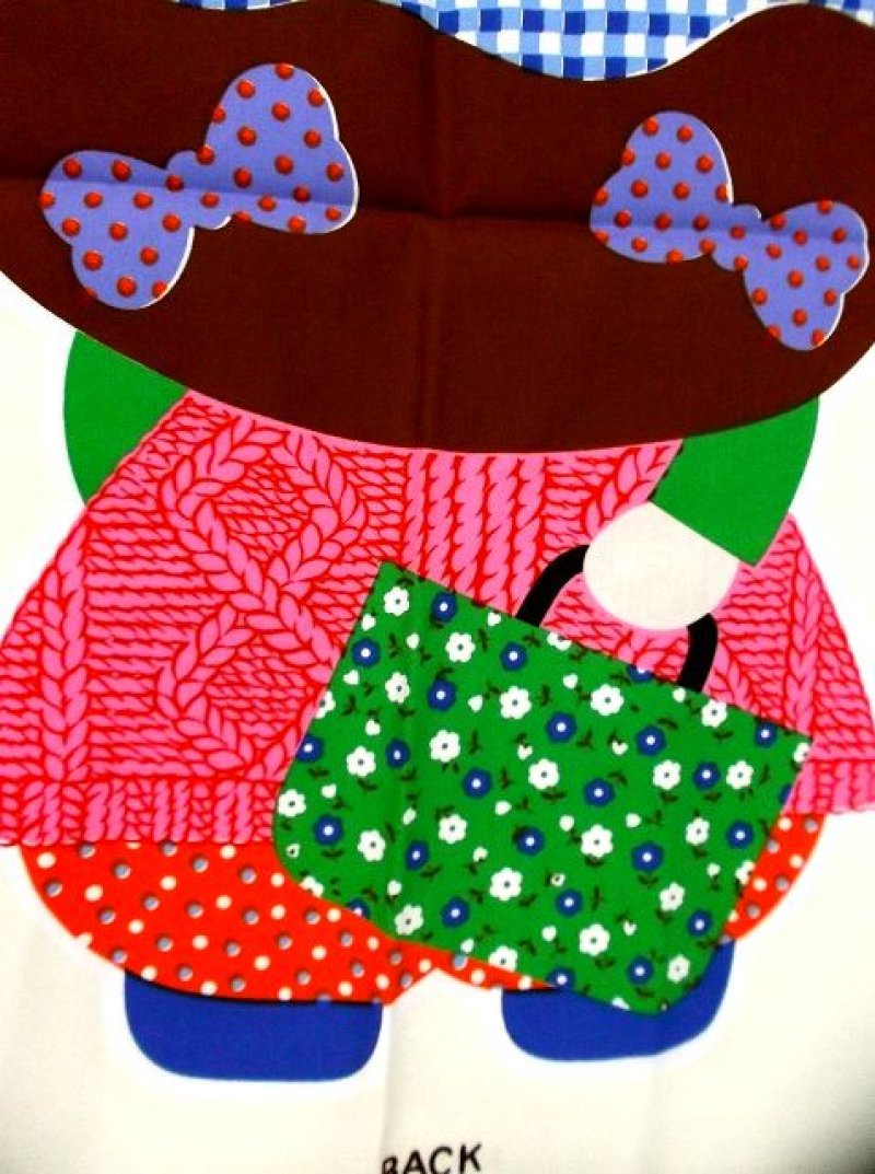 画像1: 70'sDead Stock　Fabric　タペストリー2　女の子【2366】