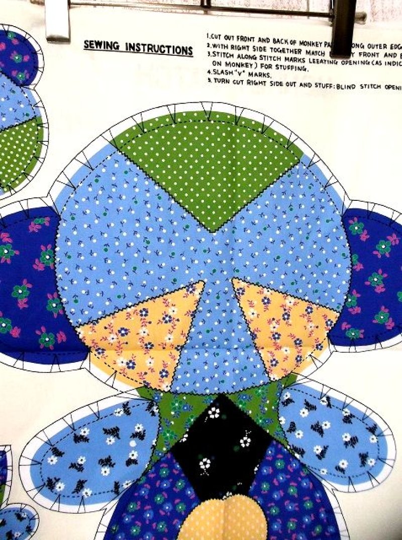 画像3: 70'sDead Stock Fabric タペストリー1 ドット×小花【2368】