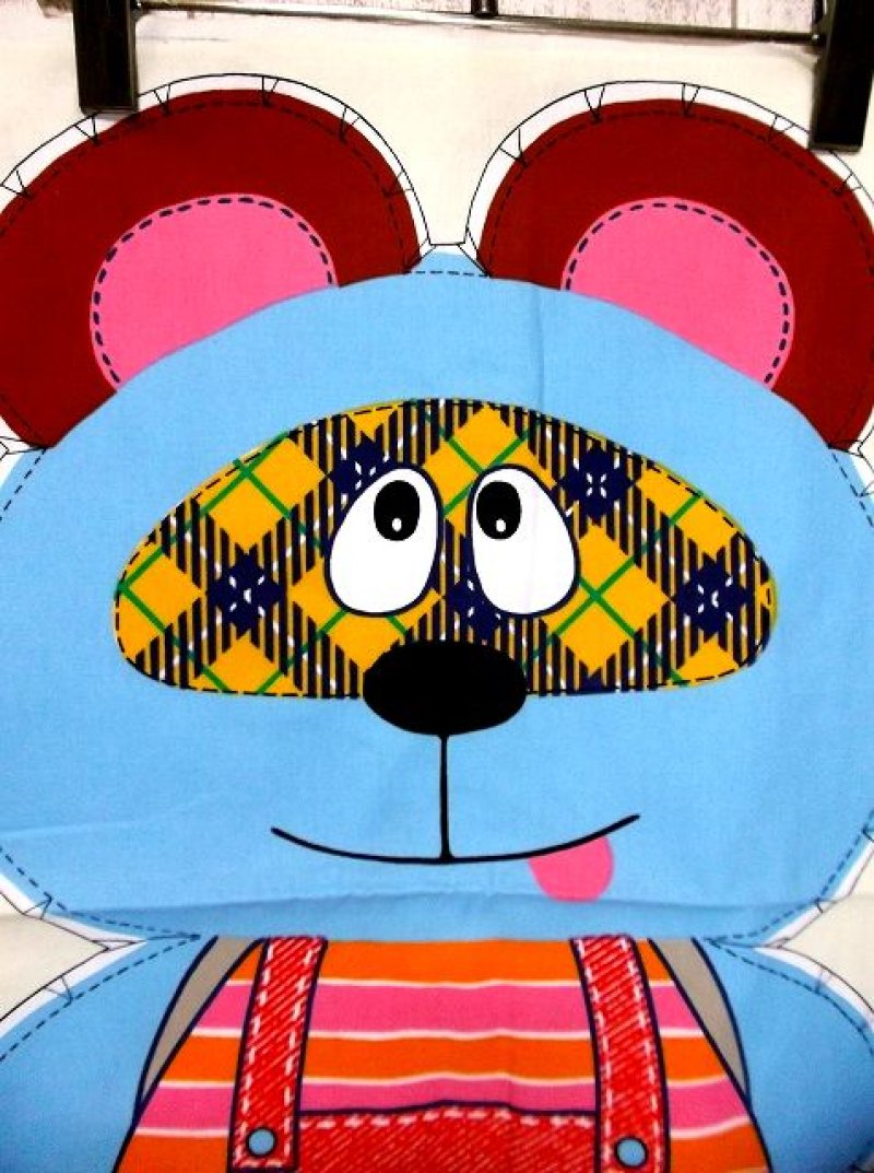 画像2: 70'sDead Stock Fabric タペストリー5 チェック×ボーダー【2367】