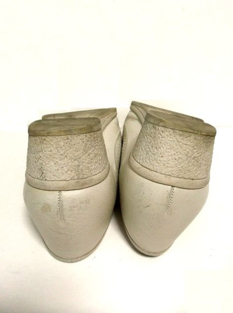 画像3: ヨーロッパ古着　めずらしいデザイン性!!本革レザーレトロローファー!!安定感があり履きやすそう♪オフホワイト