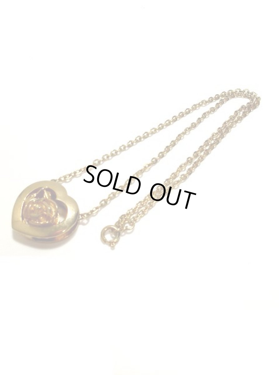 画像5: ☆　レトロアンティークネックレス＆ペンダント　36　ハート×フラワー　☆ (5)