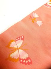 画像5: ヨーロッパ古着　蝶々柄×ピンク　乙女ふんわりレトロアンティークドレスワンピース (5)