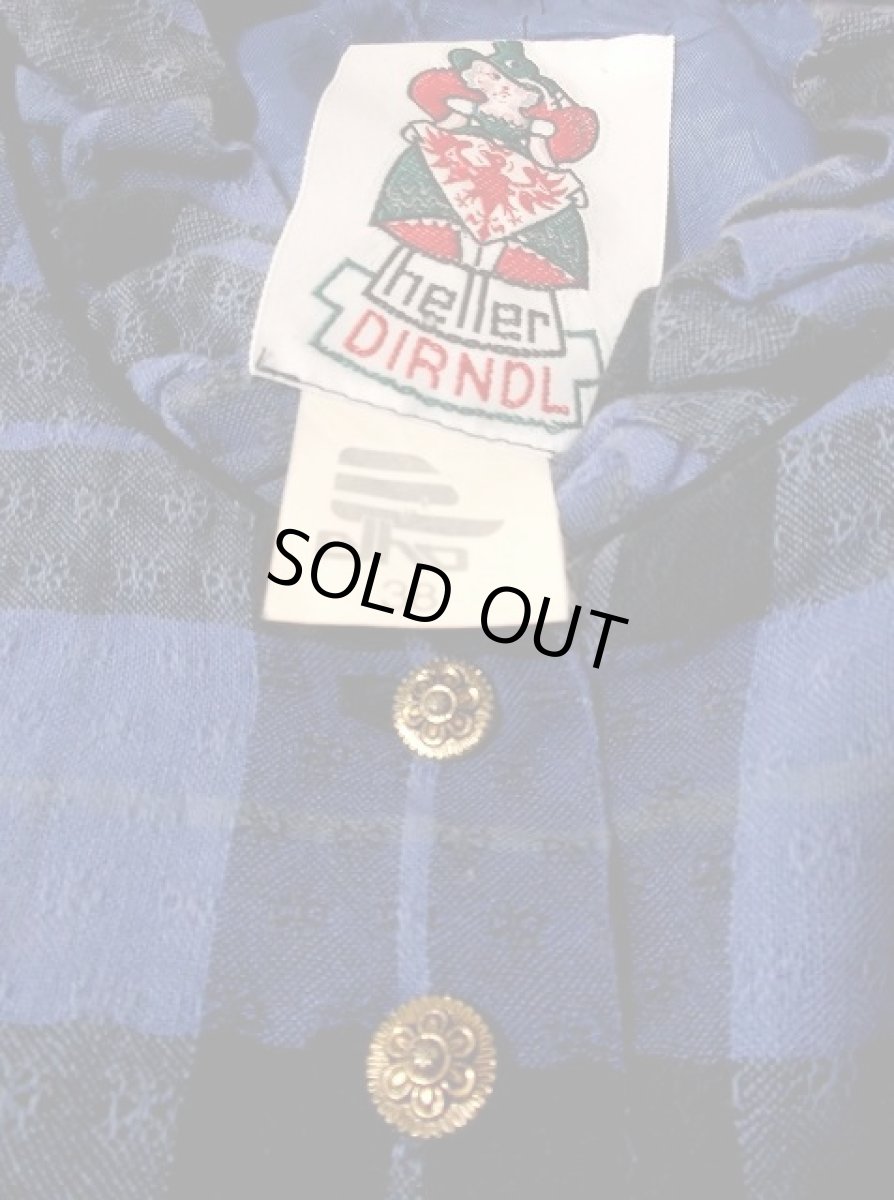 画像5: チェック柄×レトロクラシカル 素晴らしいシルエット コンチョボタン ふんわりパフスリーブ ディアンドル チロルワンピース ドイツ民族衣装 舞台 演奏会 フォークダンス オクトーバーフェスト 【2764】 (5)