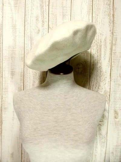 画像1: ふんわり可愛いレトロアンティークなヨーロッパベレー帽【3057】