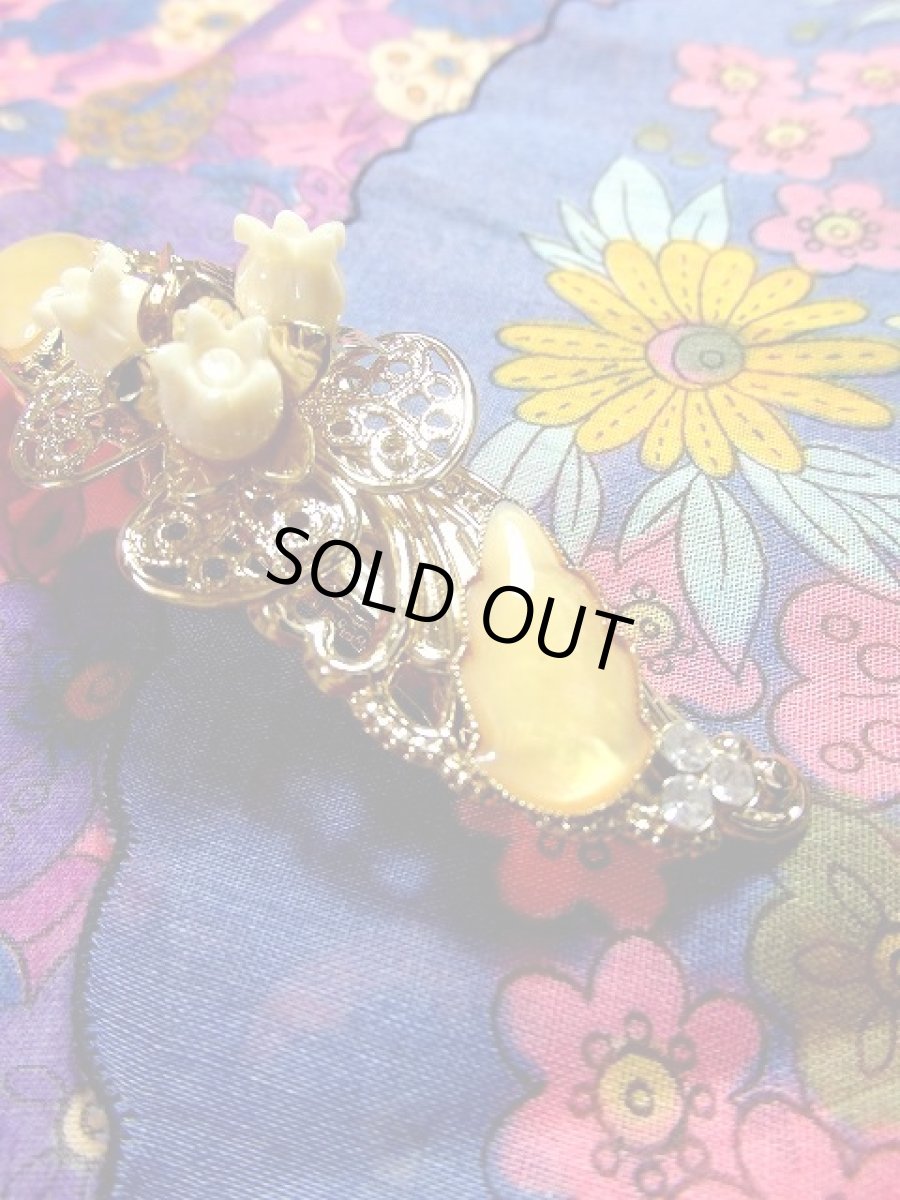 画像3: ☆　レトロアンティーク　ヘッドアクセ　25　フラワー　ｄead stock　☆ (3)