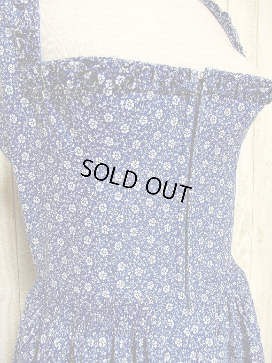 画像3: ネイビー×ホワイト!!小花柄が可愛い オーストリア製 ディアンドル チロルワンピース ドイツ民族衣装 舞台 演奏会 フォークダンス オクトーバーフェスト 【3350】 (3)