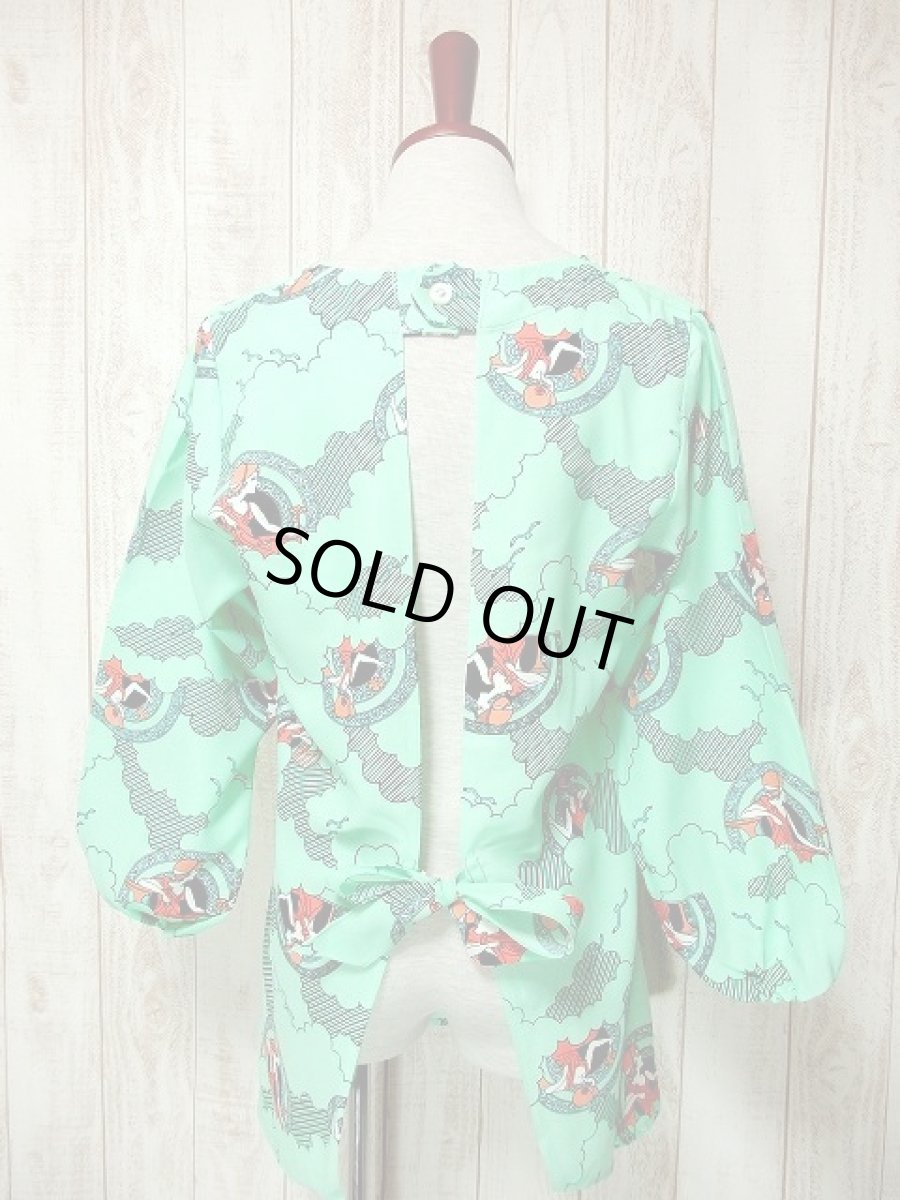 画像2: 60's70'sヴィンテージ レトロエプロンドレス dead stock (2)