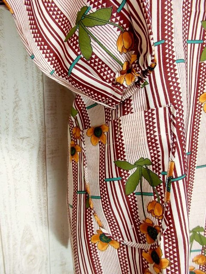 画像2: 60's70'sヴィンテージ レトロエプロンドレス dead stock