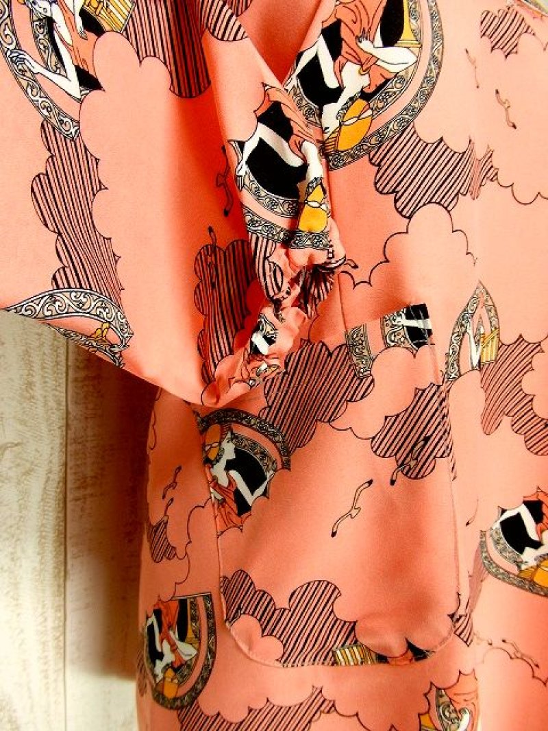 画像2: 60's70'sヴィンテージ レトロエプロンドレス dead stock