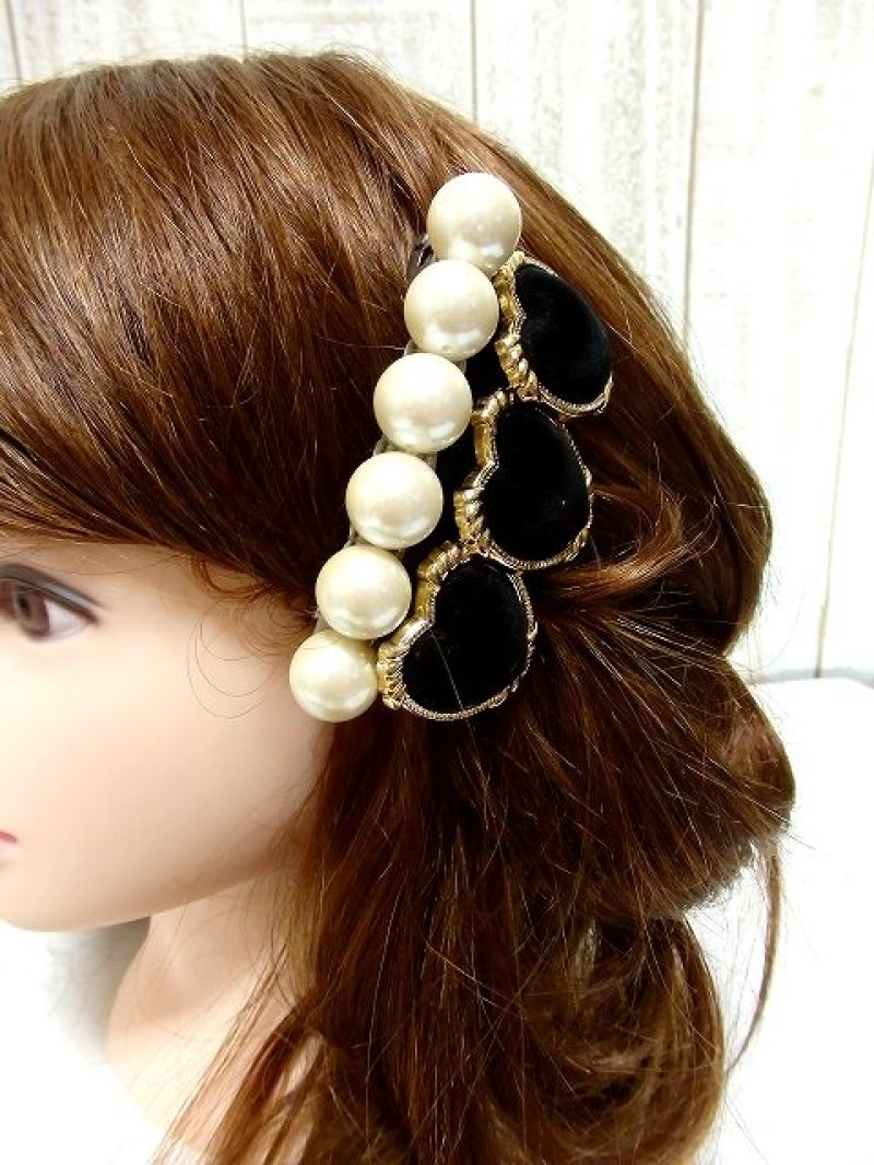 画像1: ☆ レトロアンティーク ヘッドアクセサリー 29 pearl ☆