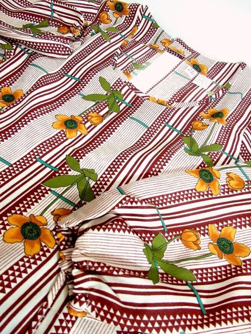 画像3: 60's70'sヴィンテージ レトロエプロンドレス dead stock