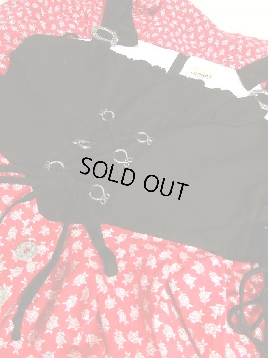 画像5: 薔薇柄切り替えし めずらしいデザインが魅力的すぎる 大人レトロクラシカル ディアンドル チロルワンピース ドイツ民族衣装 舞台 演奏会 フォークダンス オクトーバーフェスト 【3610】 (5)