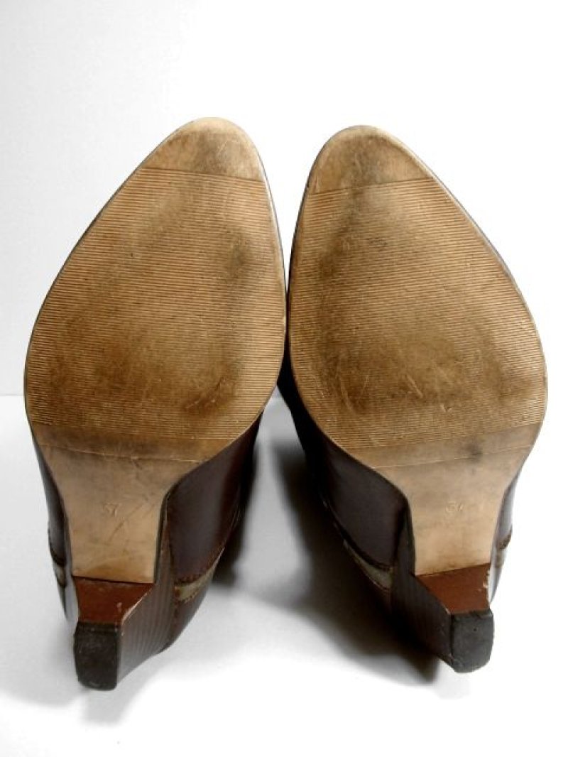 画像2: ヨーロッパ製　本革レザー★vintageならではの風合いがお洒落!!大人レトロアンティークstyle♪デイリーに大活躍　ヨーロピアンブーツ　ブラウン