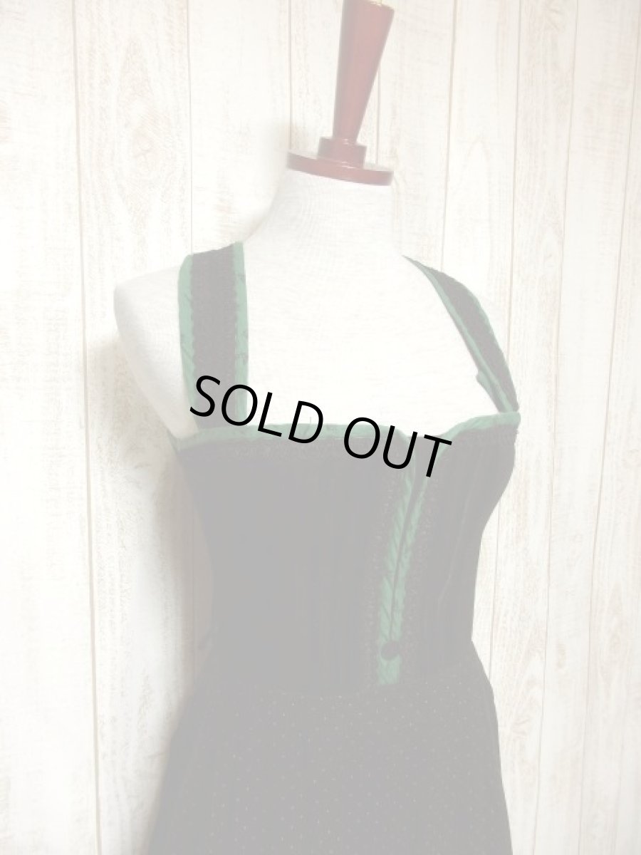 画像2: 大人Dot柄切り替えしデザインが魅力的装飾 ディアンドル チロルワンピース ドイツ民族衣装 舞台 演奏会 フォークダンス オクトーバーフェスト 【4123】 (2)