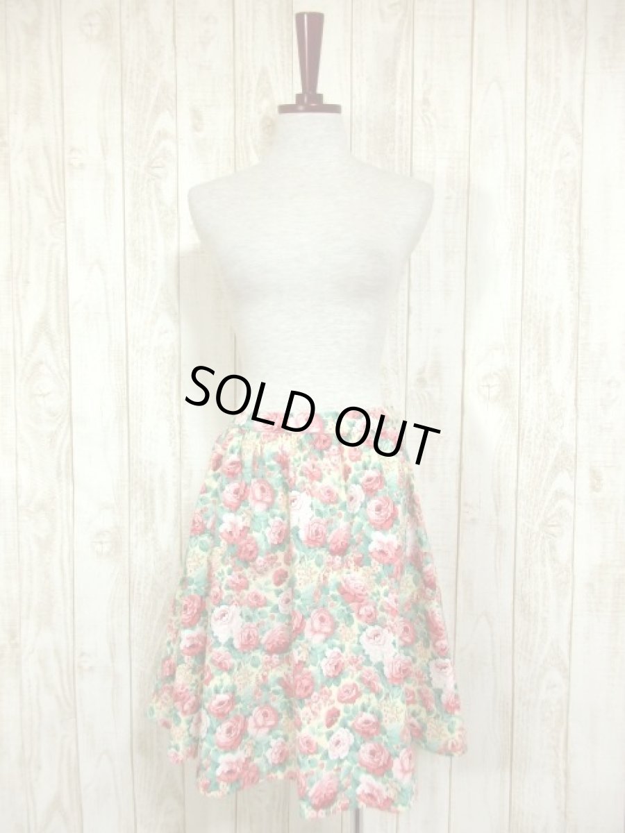 画像7: USA古着　Pinkアンティークフラワー×大人アンティークガーリー♪キラっと光るレトロアンティークボタンもCUTE★ふんわりパフスリーブ♪ヴィンテージセットアップ (7)