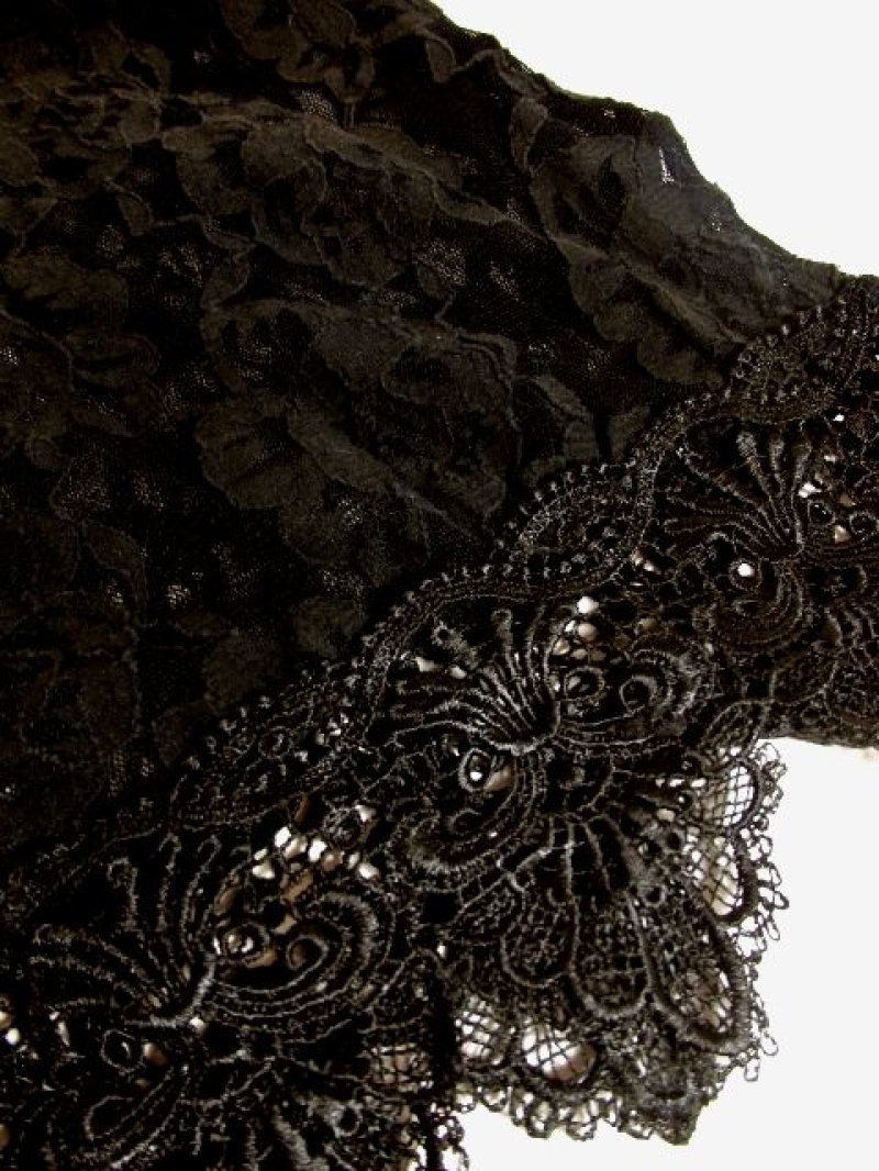 画像2: 【1500円均一対象商品】 総花柄レースデザイン エレガント クラシカル ヨーロッパ古着 半袖 シャツ ヴィンテージトップス