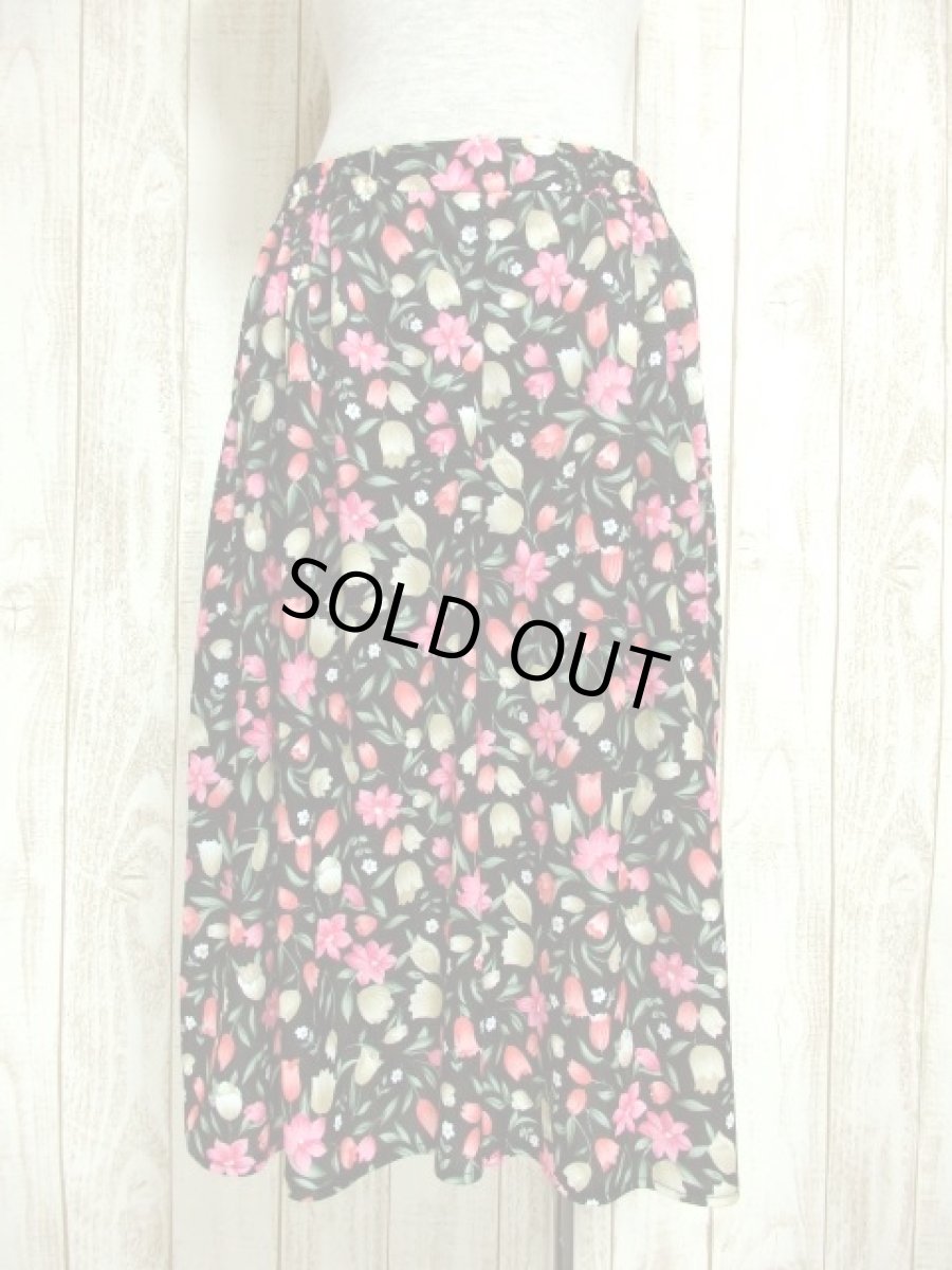 画像3: ヨーロッパ古着　アンティークフラワー×ワイドデザイン♪　使い勝手抜群!!　大人ガーリーなヴィンテージキュロットワイドパンツ (3)