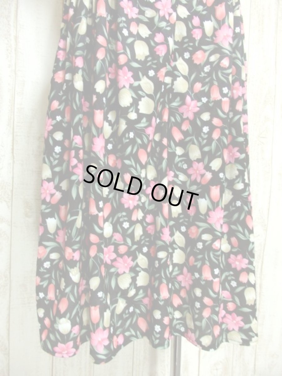 画像7: ヨーロッパ古着　アンティークフラワー×ワイドデザイン♪　使い勝手抜群!!　大人ガーリーなヴィンテージキュロットワイドパンツ (7)