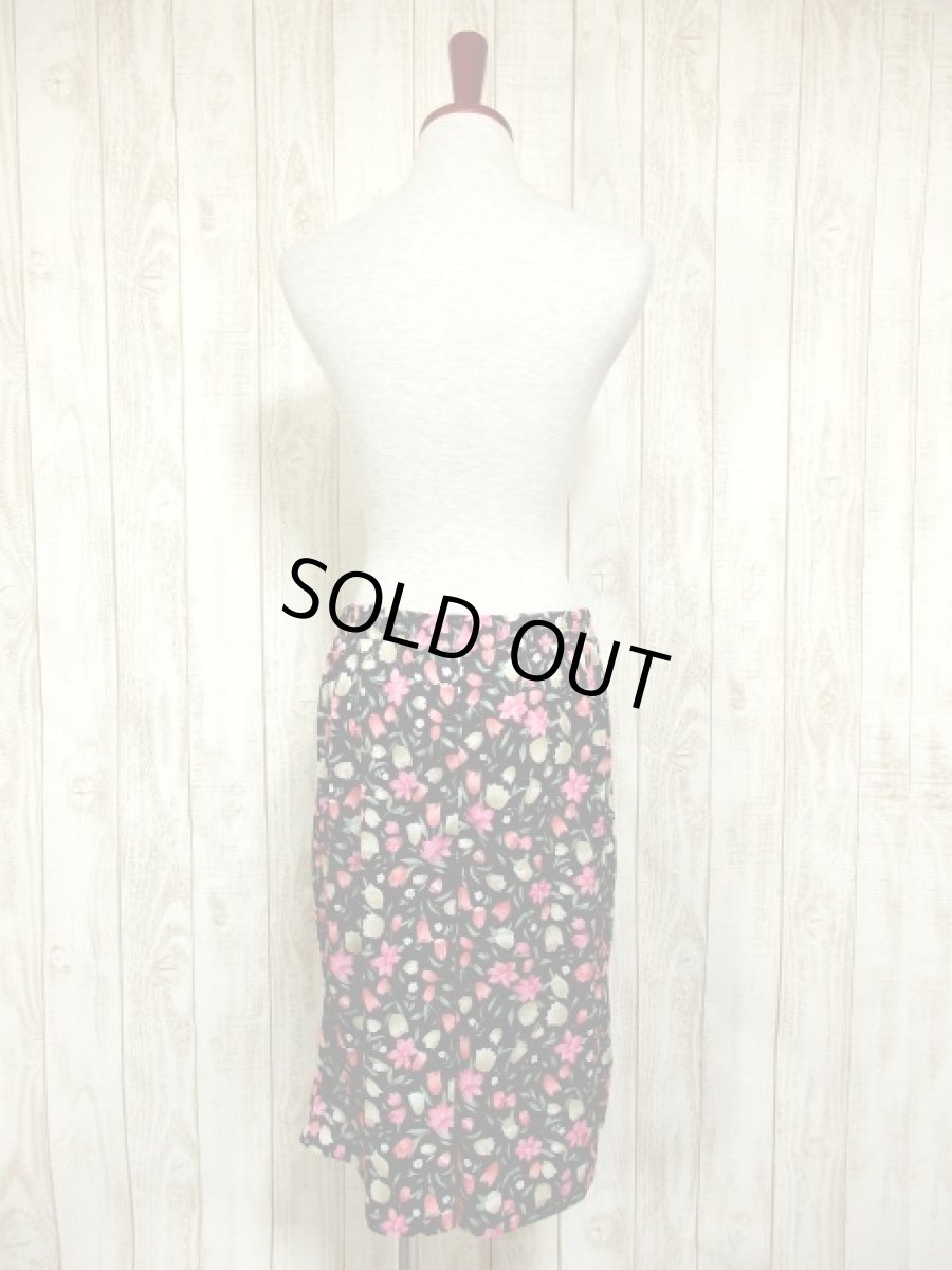 画像4: ヨーロッパ古着　アンティークフラワー×ワイドデザイン♪　使い勝手抜群!!　大人ガーリーなヴィンテージキュロットワイドパンツ (4)