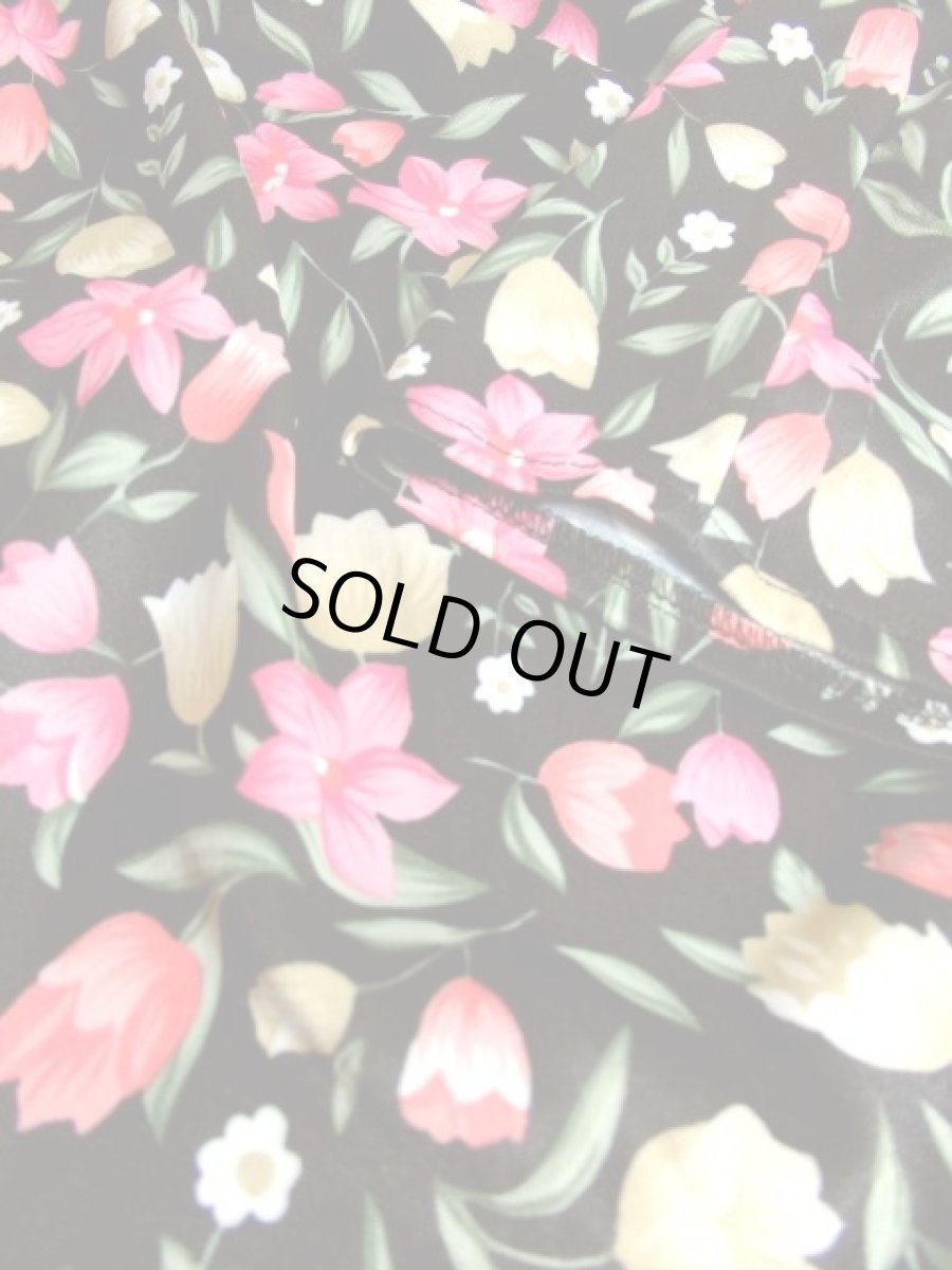 画像6: ヨーロッパ古着　アンティークフラワー×ワイドデザイン♪　使い勝手抜群!!　大人ガーリーなヴィンテージキュロットワイドパンツ (6)