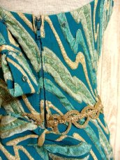 画像8: ヨーロッパ古着×フロントジッパー×ダブルリボン装飾×華やかレトロアンティーク×大人ヴィンテージドレス 衣装におすすめ (8)
