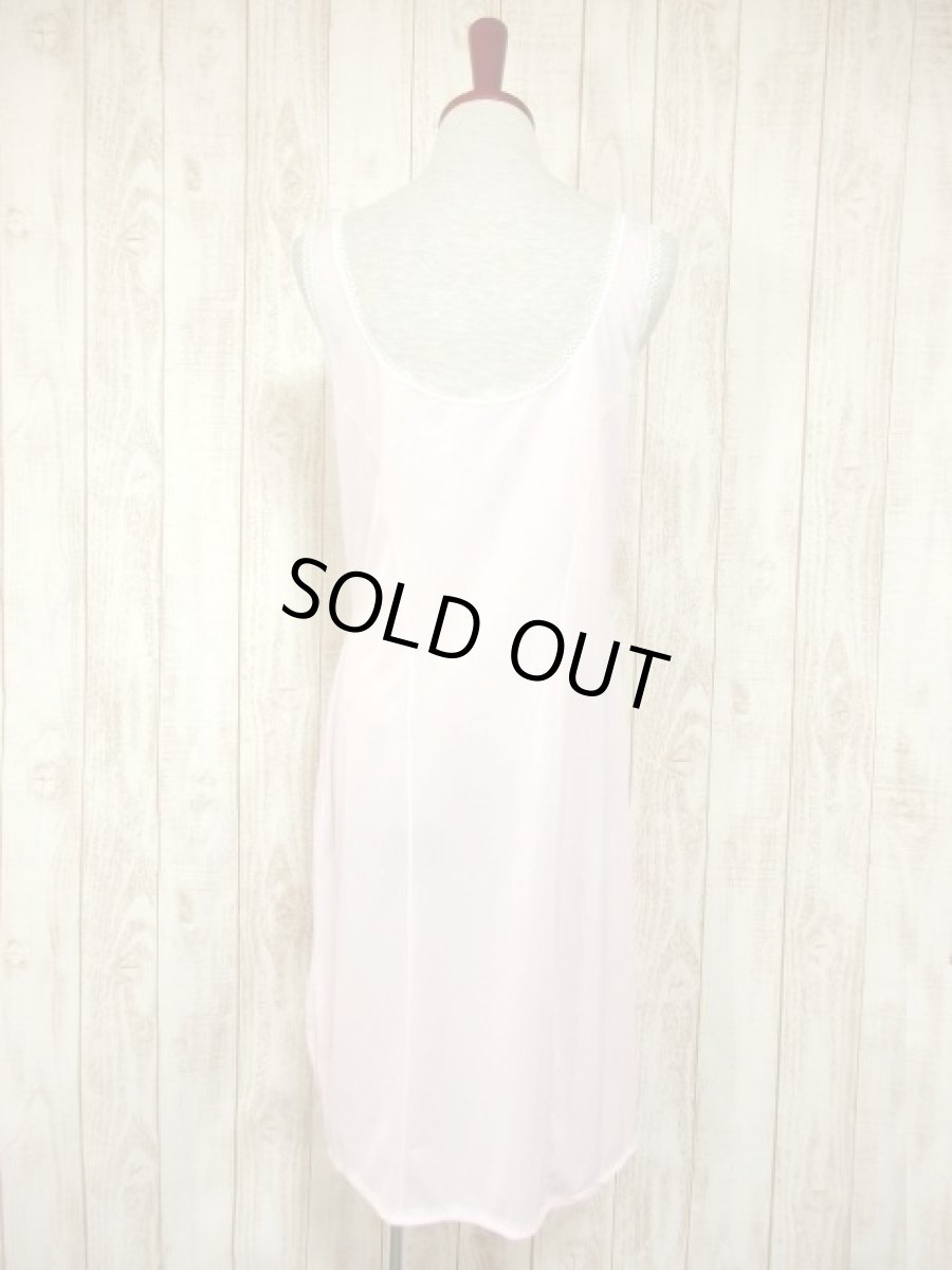 画像5: ヨーロッパ古着　ワンピースにはもちろん♪重ね着にも便利で可愛い!!ヨーロッパスリップドレスワンピース　オフホワイト×ペールピンク (5)