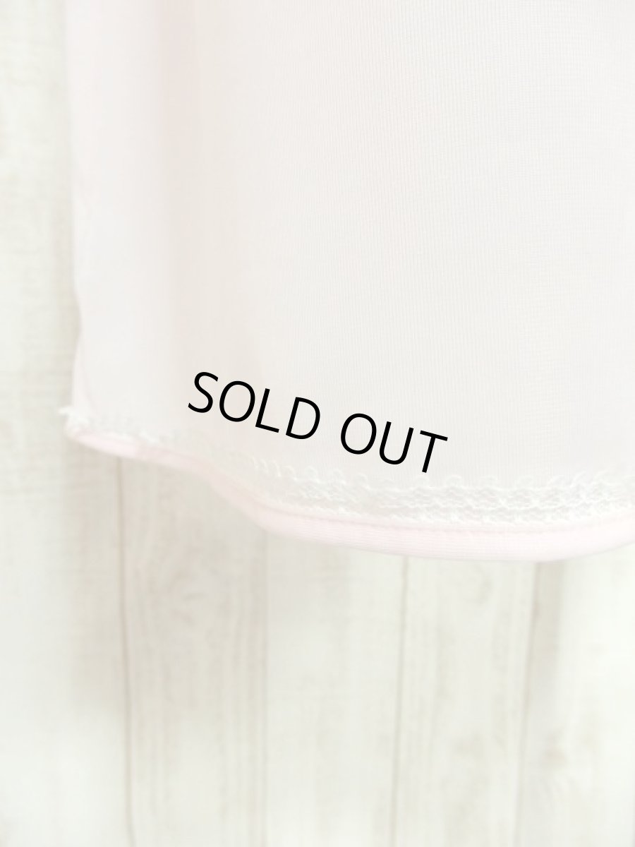 画像6: ヨーロッパ古着　ワンピースにはもちろん♪重ね着にも便利で可愛い!!ヨーロッパスリップドレスワンピース　オフホワイト×ペールピンク (6)