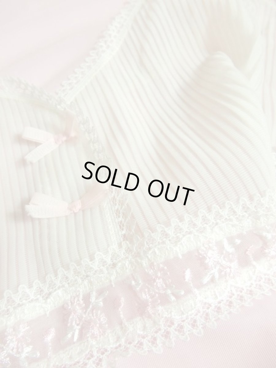 画像8: ヨーロッパ古着　ワンピースにはもちろん♪重ね着にも便利で可愛い!!ヨーロッパスリップドレスワンピース　オフホワイト×ペールピンク (8)