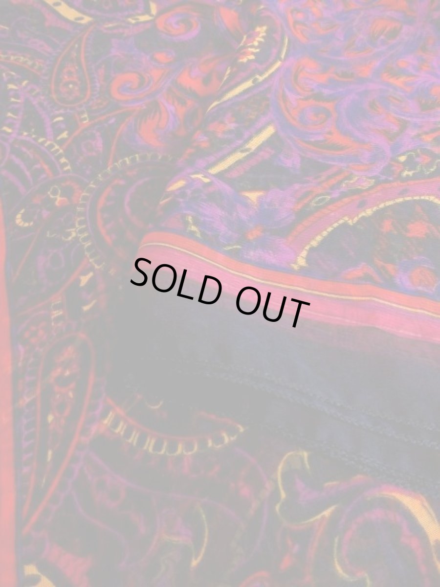 画像6: レトロアンティーク ヴィンテージスカーフ ペイズリー【 4504】 (6)