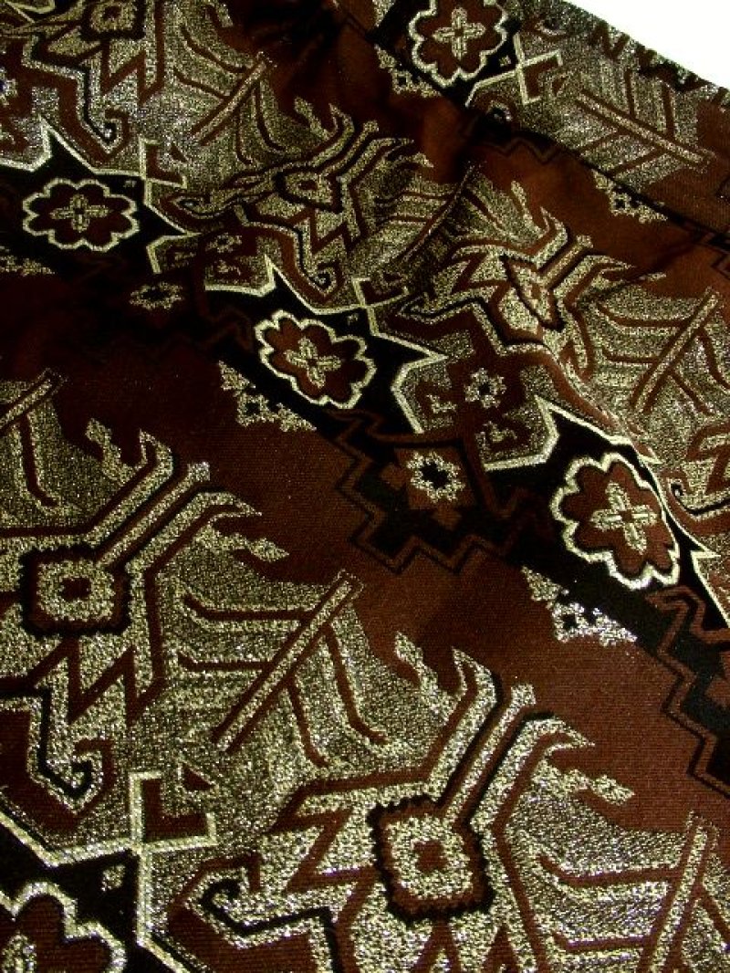 画像2: ☆　ヨーロッパ古着　鈍色ジャガード織り×大人クラシカル♪華やかgoldラメ入り!!　ヴィンテージロングスカート　☆