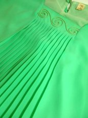 画像6: ヨーロッパ古着×フランス製×素晴らしいプリーツライン×ふんわりシルエットが可愛いすぎる×ブレード装飾×ヨーロピアンヴィンテージドレス (6)