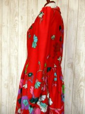 画像6: ヨーロッパ古着　とびきり可愛い!!レトロポップフラワー×ふんわりスカート♪大人可愛いヴィンテージドレス (6)