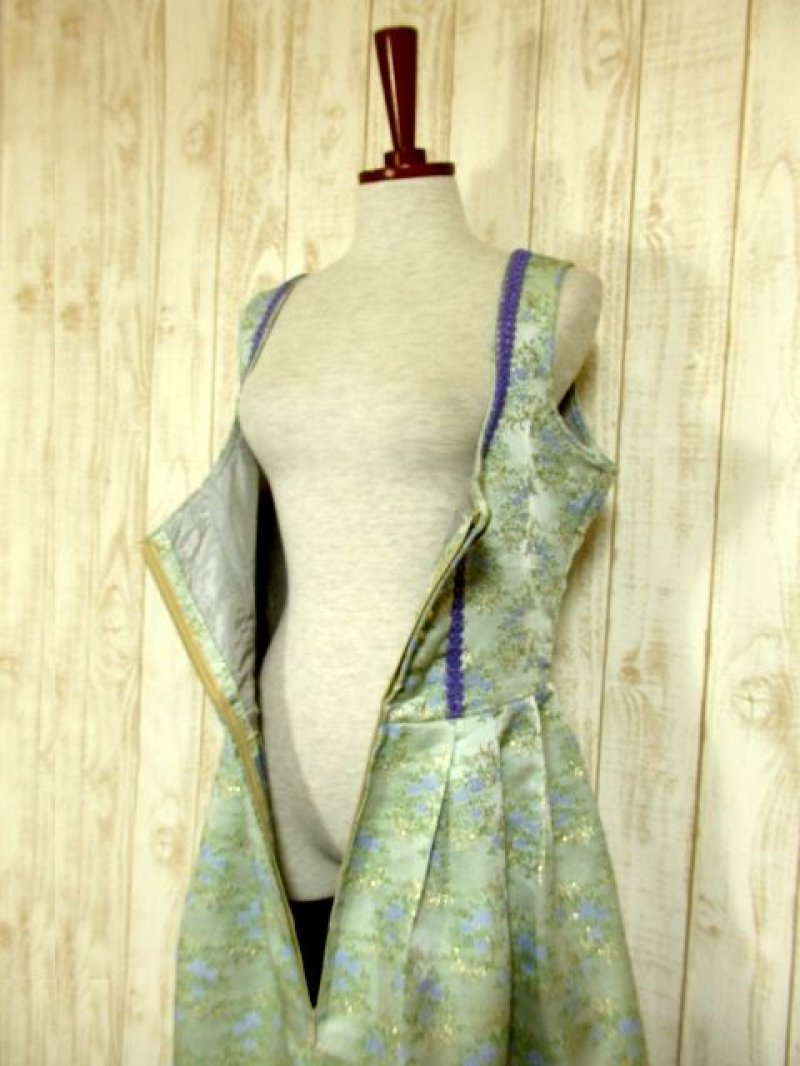 画像1: 綺麗なアンティークフラワー織り 上質の逸品 パーティースタイルにもおすすめ ディアンドル チロルワンピース ドイツ民族衣装 舞台 演奏会 フォークダンス オクトーバーフェスト 【4781】