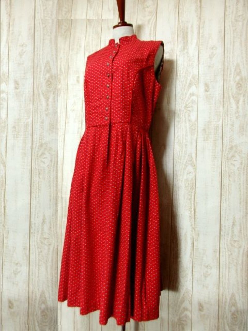 画像1: 小花柄プリント×乙女な雰囲気 さらっと着こなして可愛い ディアンドル チロルワンピース ドイツ民族衣装 舞台 演奏会 フォークダンス オクトーバーフェスト 【4845】