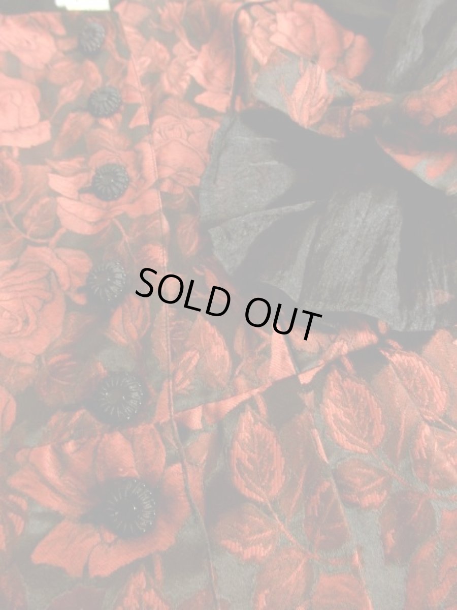 画像11: アンティークフラワー織り×両袖リボン装飾 ふんわりパフスリーブ 大人レトロクラシカル ディアンドル チロルワンピース ドイツ民族衣装 舞台 演奏会 フォークダンス オクトーバーフェスト 【4954】 (11)