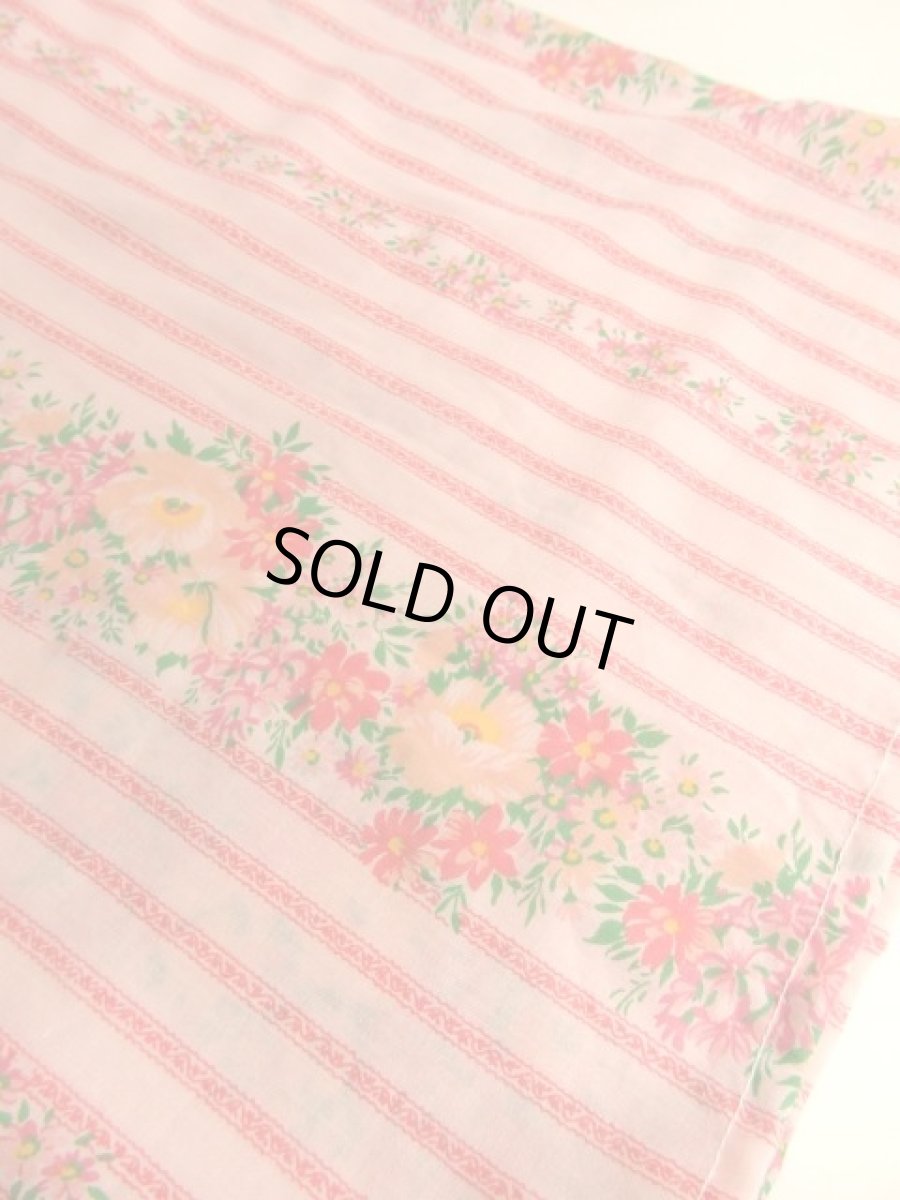 画像15: ストライプ柄 花柄 バックウエストリボン レトロ 長袖 ヨーロッパ古着 ヴィンテージワンピース＆スカートSET 【4984】 (15)