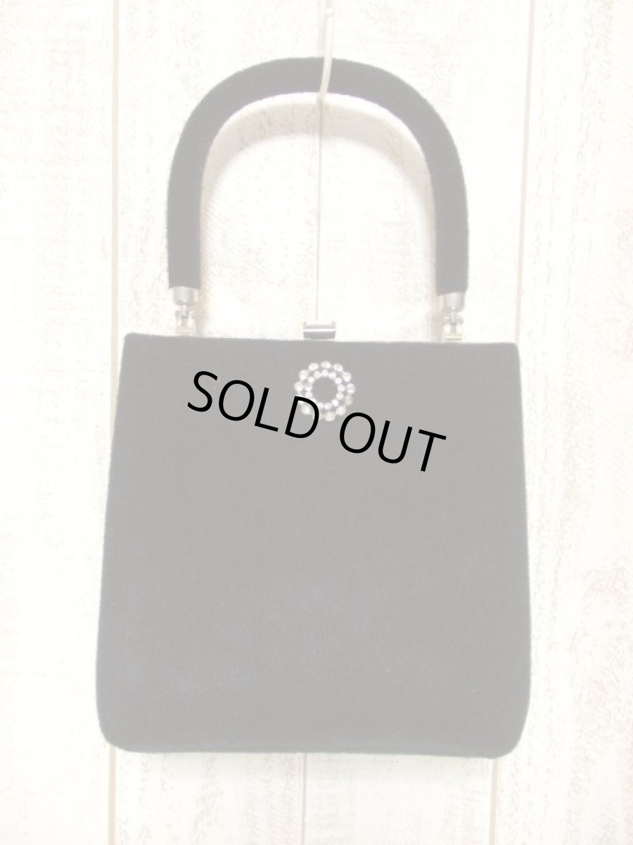 画像2: ビジュー装飾 ブラック パーティースタイル クラシカル レディース レトロ ハンド 鞄 バッグ【5034】 (2)